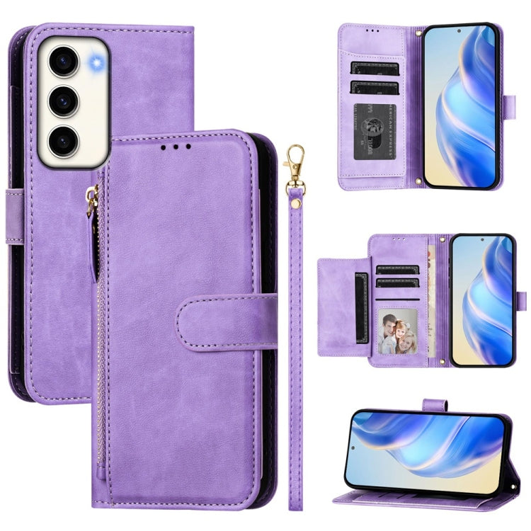 Multi-Card Slots Zipper Wallet Leather Phone Case