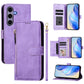 Multi-Card Slots Zipper Wallet Leather Phone Case