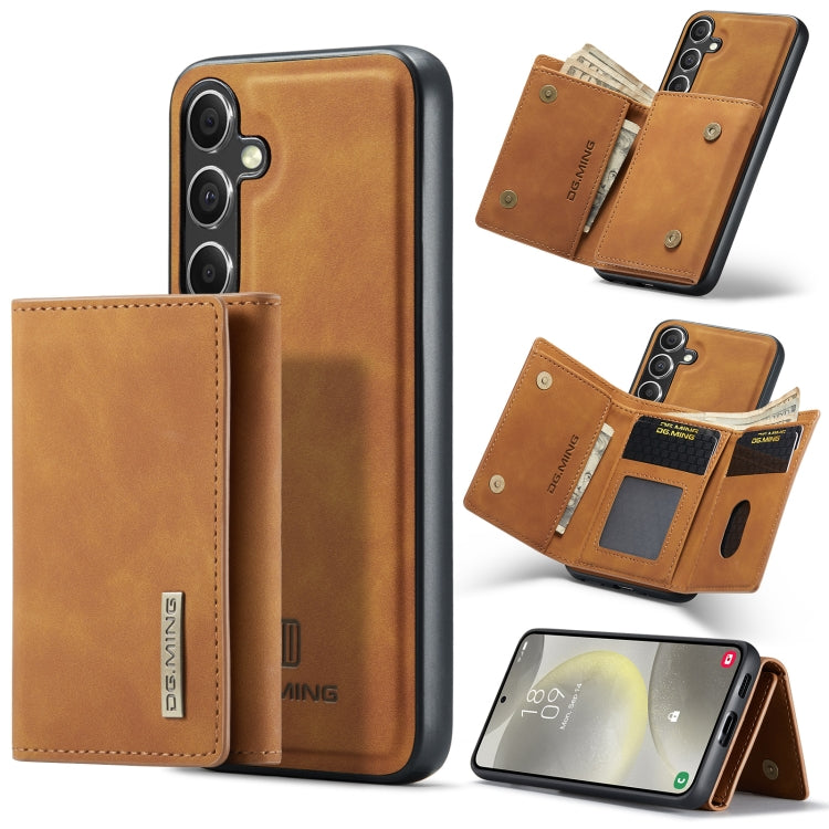 DG.MING M1 Series 3-Fold Multi Card Wallet + Magnetic Phone Case, For Samsung Galaxy S25 Edge 5G, For Samsung Galaxy S25 Ultra 5G, For Samsung Galaxy S24 FE 5G
