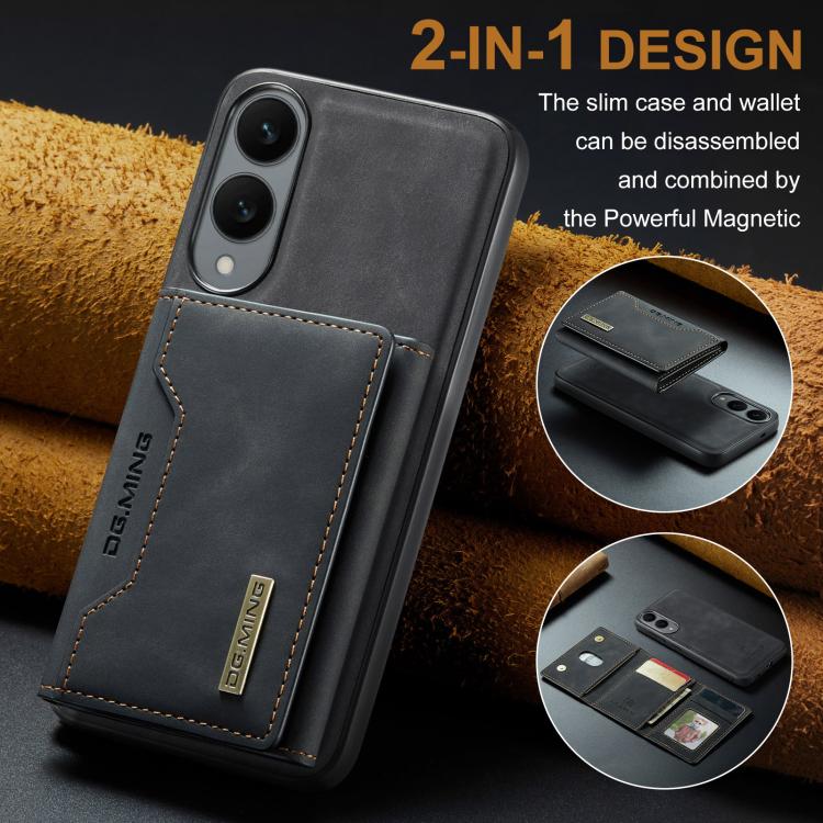 DG.MING M2 Series 3-Fold Multi Card Bag + Magnetic Phone Case, For Samsung Galaxy S25 Edge 5G, For Samsung Galaxy S25 Ultra 5G, For Samsung Galaxy S24 FE 5G