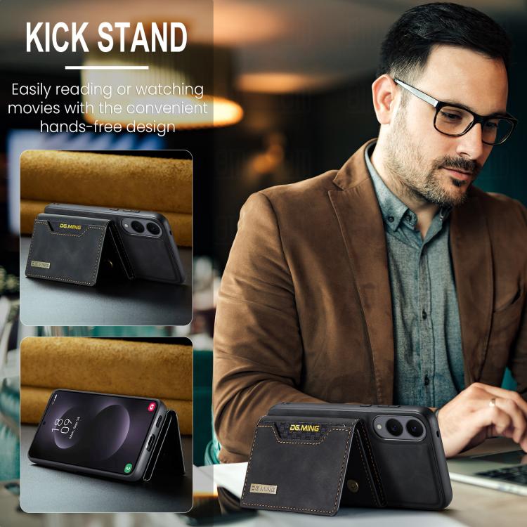 DG.MING M2 Series 3-Fold Multi Card Bag + Magnetic Phone Case, For Samsung Galaxy S25 Edge 5G, For Samsung Galaxy S25 Ultra 5G, For Samsung Galaxy S24 FE 5G