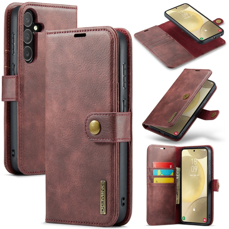 DG.MING Crazy Horse Texture Detachable Magnetic Leather Case, For Samsung Galaxy S25 Edge 5G, For Samsung Galaxy S25 Ultra 5G, For Samsung Galaxy S24 FE 5G