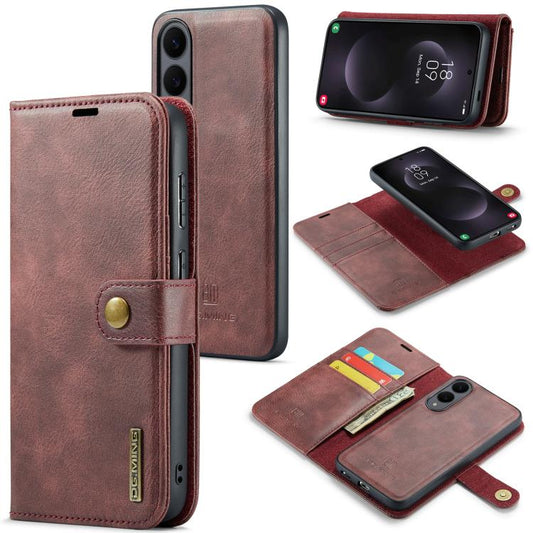 DG.MING Crazy Horse Texture Detachable Magnetic Leather Case, For Samsung Galaxy S25 Edge 5G, For Samsung Galaxy S25 Ultra 5G, For Samsung Galaxy S24 FE 5G