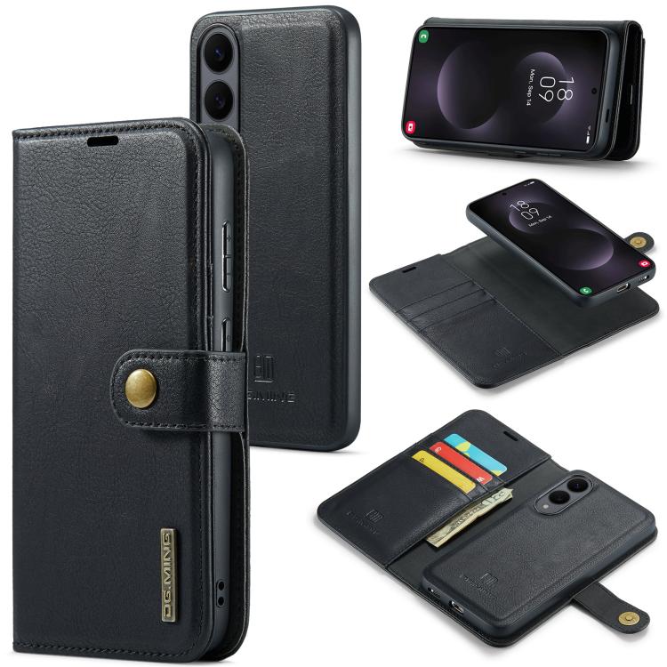 DG.MING Crazy Horse Texture Detachable Magnetic Leather Case, For Samsung Galaxy S25 Edge 5G, For Samsung Galaxy S25 Ultra 5G, For Samsung Galaxy S24 FE 5G