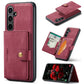 JEEHOOD J01 Retro Magnetic Detachable Wallet Phone Case, For Samsung Galaxy S25 Edge 5G, For Samsung Galaxy S24 FE 5G