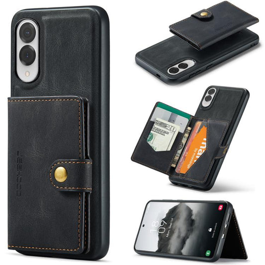 JEEHOOD J01 Retro Magnetic Detachable Wallet Phone Case, For Samsung Galaxy S25 Edge 5G, For Samsung Galaxy S24 FE 5G