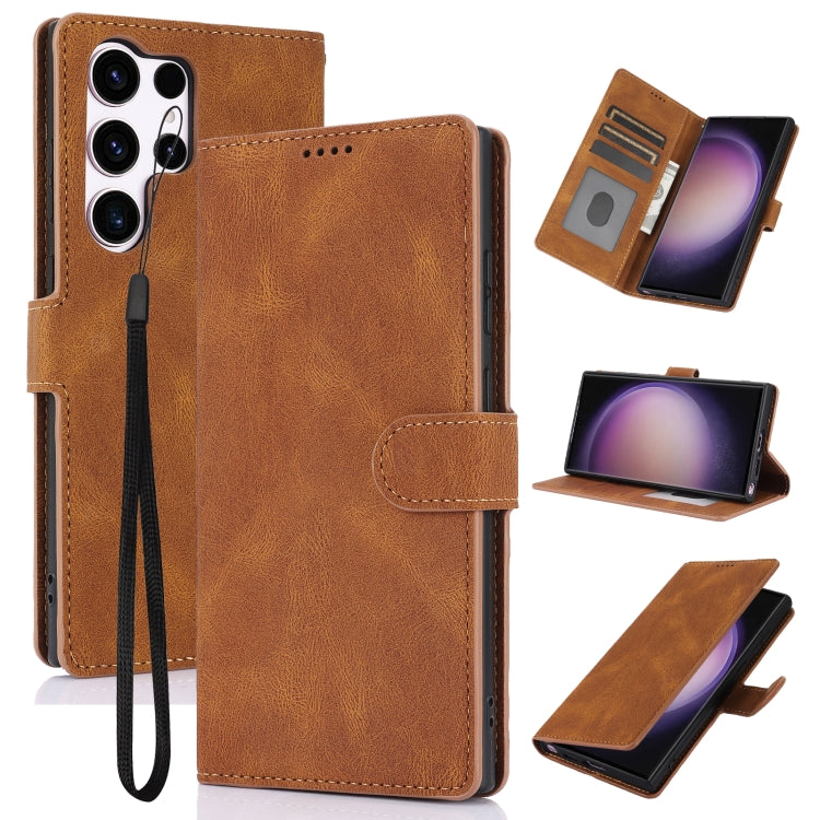 Fantasy Skin-feel Calfskin Texture Leather Phone Case, For Samsung Galaxy S25 Edge 5G, For Samsung Galaxy S25 5G, For Samsung Galaxy S25+ 5G, For Samsung Galaxy S25 Ultra 5G, For Samsung Galaxy S24 FE 5G, For Samsung Galaxy S24 Ultra 5G����������������...