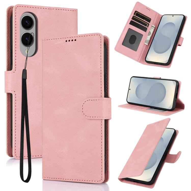 Fantasy Skin-feel Calfskin Texture Leather Phone Case, For Samsung Galaxy S25 Edge 5G, For Samsung Galaxy S25 5G, For Samsung Galaxy S25+ 5G, For Samsung Galaxy S25 Ultra 5G, For Samsung Galaxy S24 FE 5G, For Samsung Galaxy S24 Ultra 5G����������������...