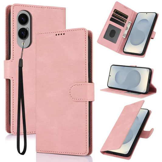 Fantasy Skin-feel Calfskin Texture Leather Phone Case, For Samsung Galaxy S25 Edge 5G, For Samsung Galaxy S25 5G, For Samsung Galaxy S25+ 5G, For Samsung Galaxy S25 Ultra 5G, For Samsung Galaxy S24 FE 5G, For Samsung Galaxy S24 Ultra 5G����������������...