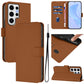 Skin Feel Solid Color Leather Phone Case with Lanyard