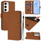 Skin Feel Solid Color Leather Phone Case with Lanyard