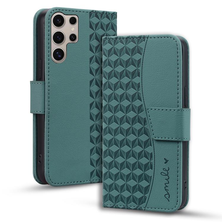 Diamond Buckle Leather Phone Case with Lanyard