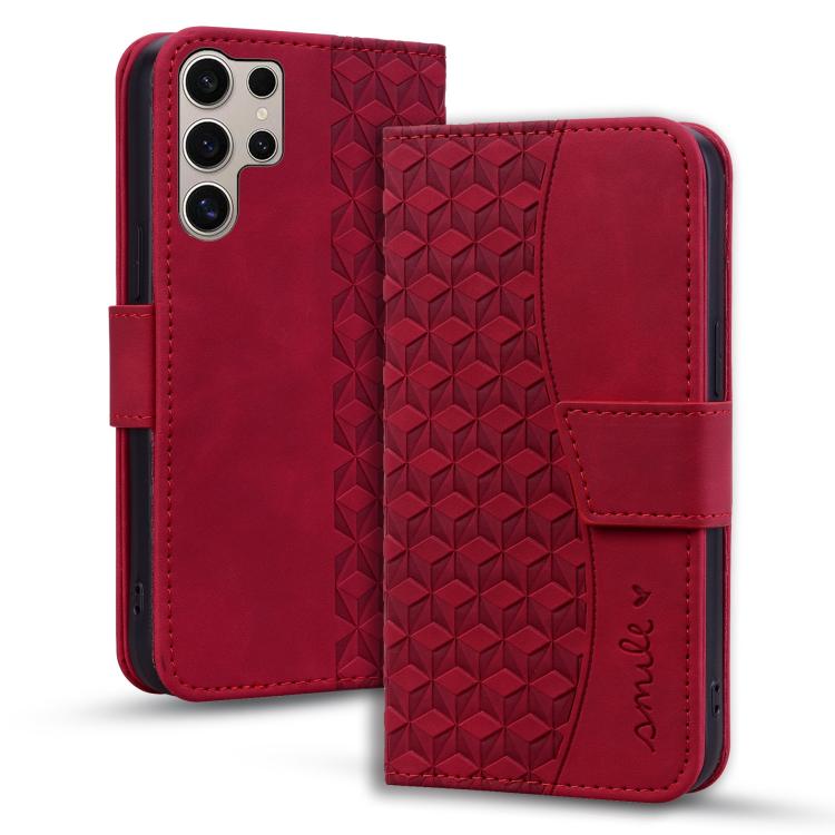 Diamond Buckle Leather Phone Case with Lanyard