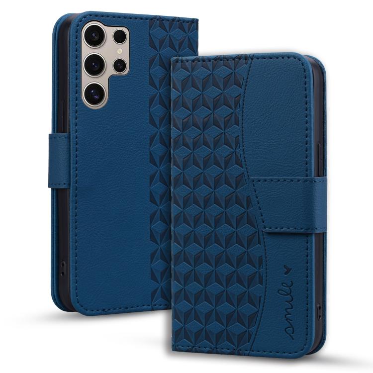 Diamond Buckle Leather Phone Case with Lanyard