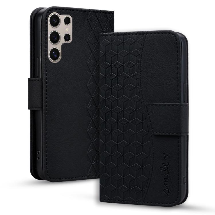 Diamond Buckle Leather Phone Case with Lanyard