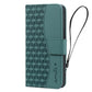 Diamond Buckle Leather Phone Case with Lanyard