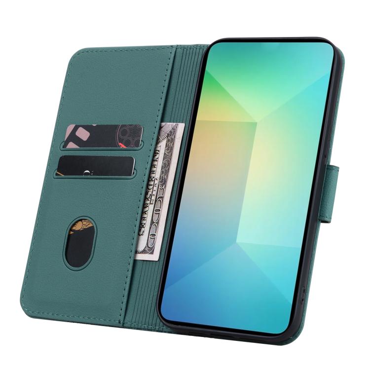 Diamond Buckle Leather Phone Case with Lanyard