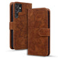 Mandala Embossed Dual-Fold Calf Leather Phone Case