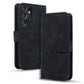 Mandala Embossed Dual-Fold Calf Leather Phone Case