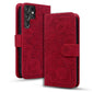 Mandala Embossed Dual-Fold Calf Leather Phone Case