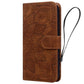 Mandala Embossed Dual-Fold Calf Leather Phone Case