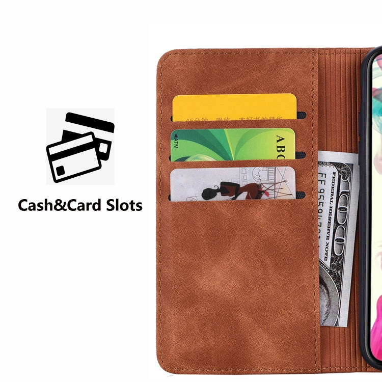 Mandala Embossed Dual-Fold Calf Leather Phone Case