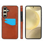 Litchi Leather Skin Card Slots Phone Case