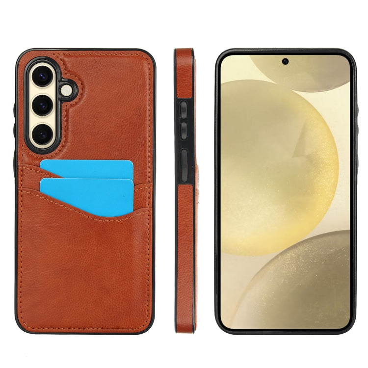 Litchi Leather Skin Card Slots Phone Case
