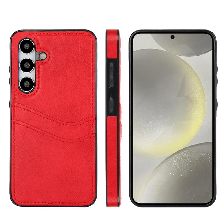 Litchi Leather Skin Card Slots Phone Case