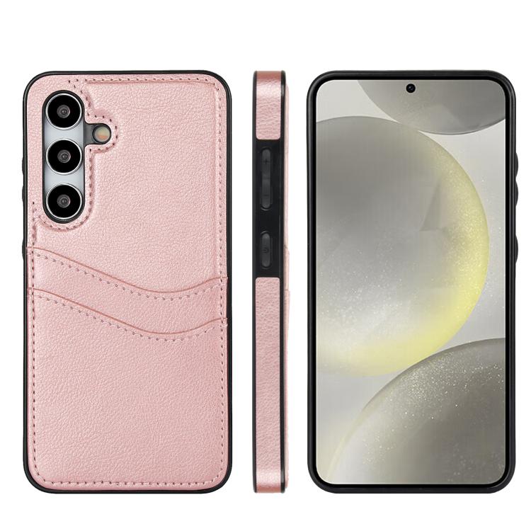 Litchi Leather Skin Card Slots Phone Case