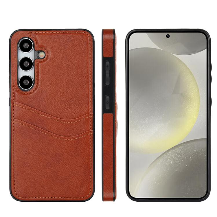 Litchi Leather Skin Card Slots Phone Case