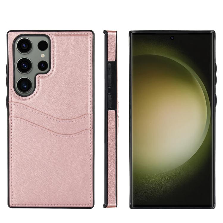 Litchi Leather Skin Card Slots Phone Case