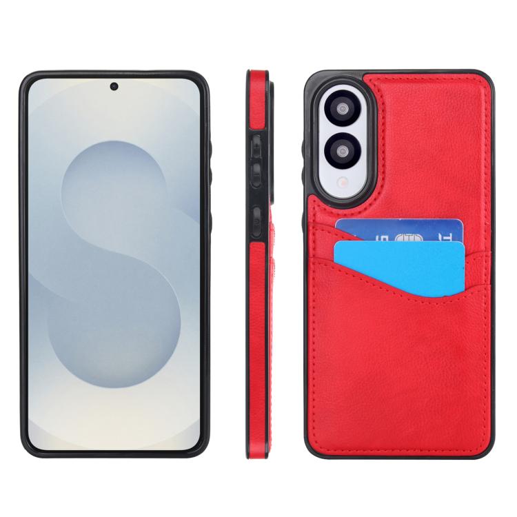 Litchi Leather Skin Card Slots Phone Case