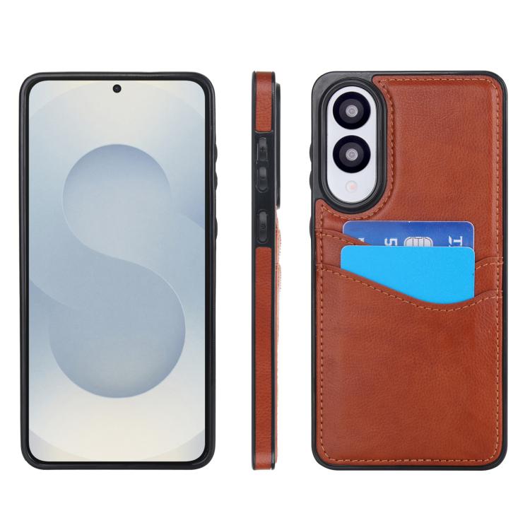 Litchi Leather Skin Card Slots Phone Case