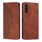 Diamond Splicing Skin Feel Magnetic Leather Phone Case