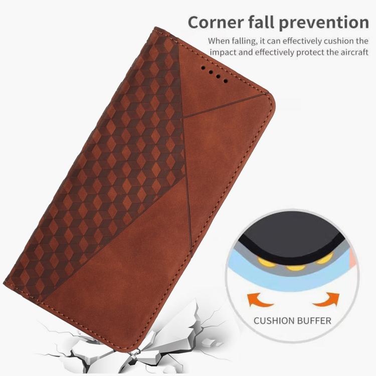 Diamond Splicing Skin Feel Magnetic Leather Phone Case