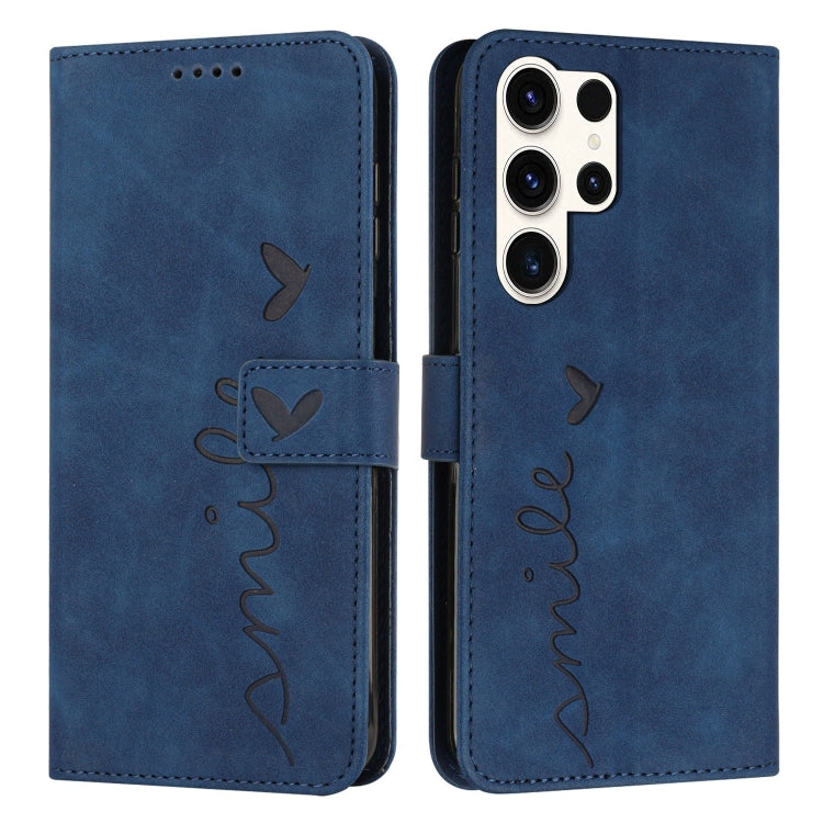 Skin Feel Heart Embossed Leather Phone Case with Long Lanyard