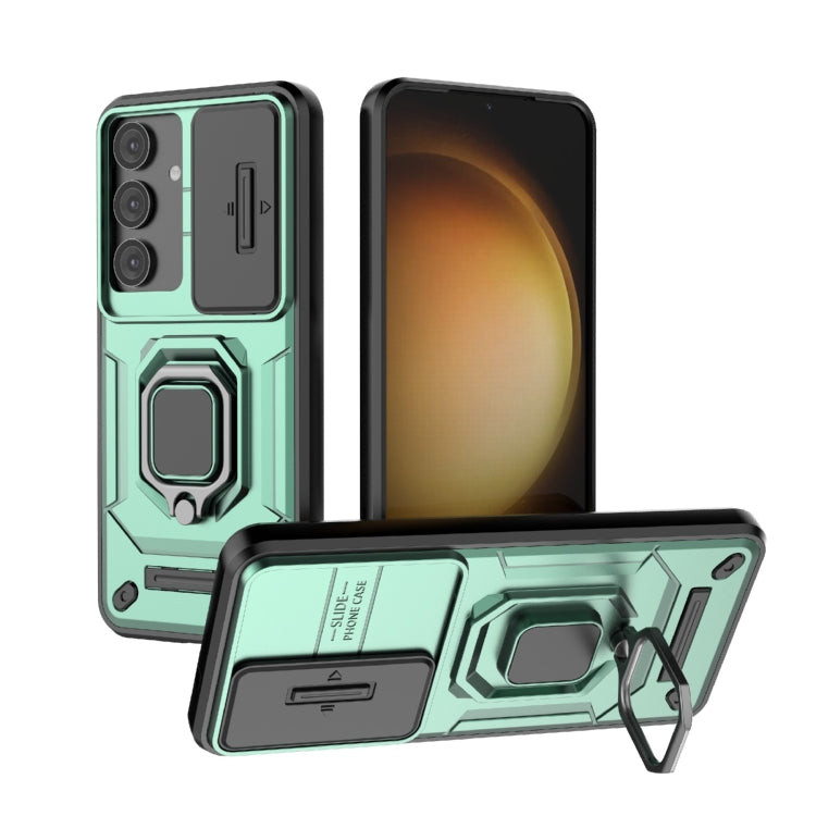 Sliding Camshield TPU + PC Shockproof Phone Case with Holder