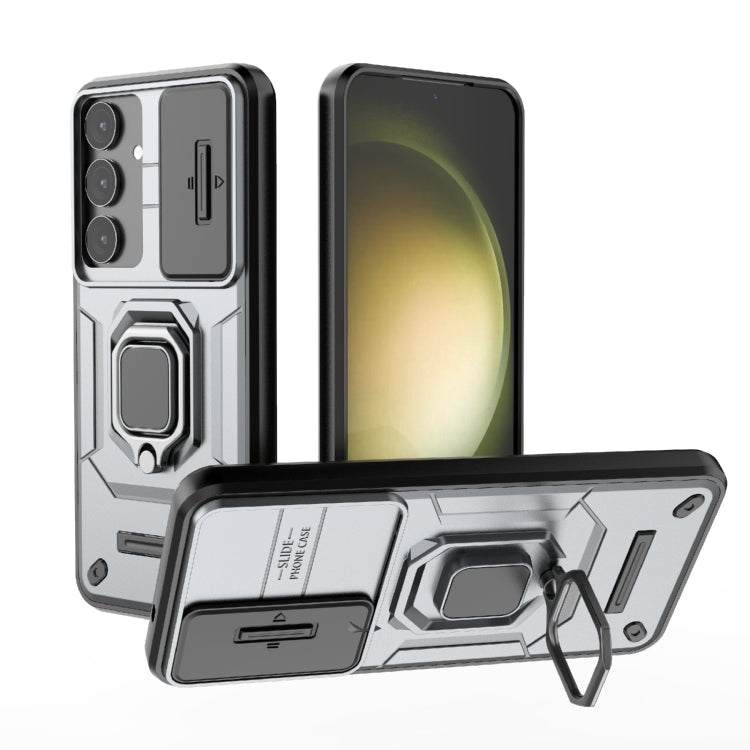 Sliding Camshield TPU + PC Shockproof Phone Case with Holder