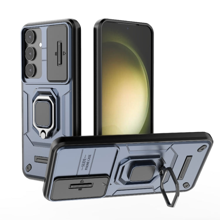 Sliding Camshield TPU + PC Shockproof Phone Case with Holder