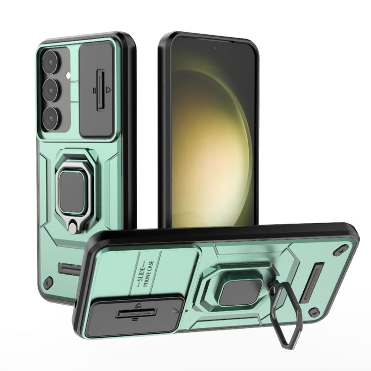 Sliding Camshield TPU + PC Shockproof Phone Case with Holder