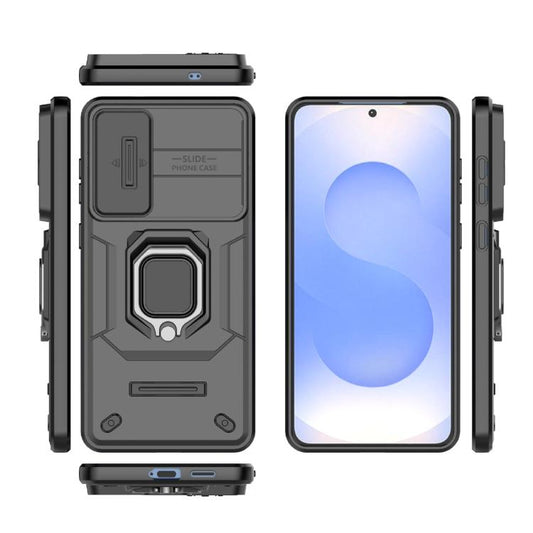 Sliding Camshield TPU + PC Shockproof Phone Case with Holder