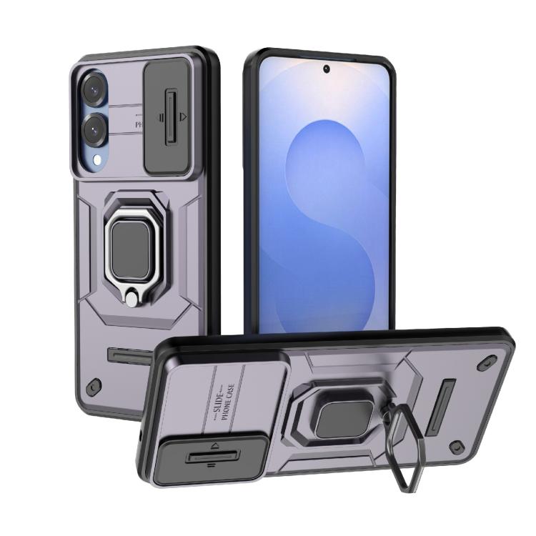 Sliding Camshield TPU + PC Shockproof Phone Case with Holder