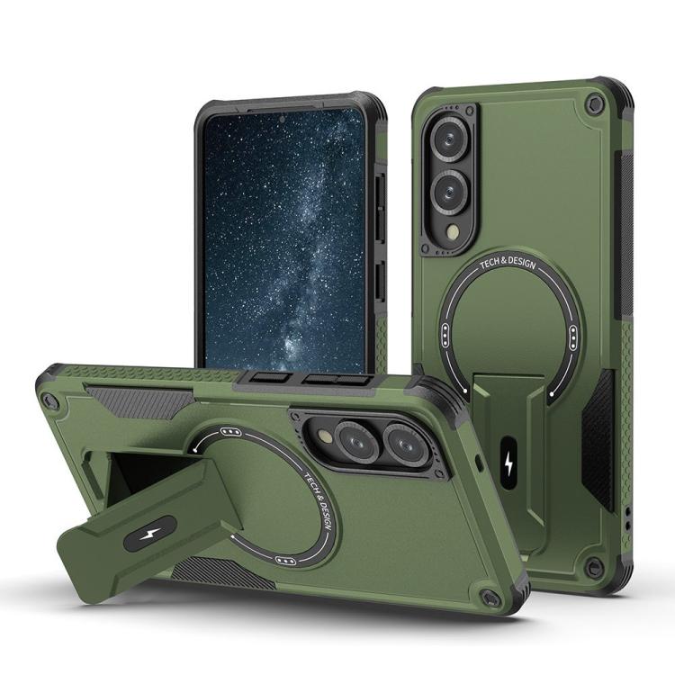 Armor MagSafe Holder PC Hybrid TPU Phone Case