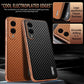 AZNS Electroplated Edge Carbon Fiber Texture Phone Case, For Samsung Galaxy S25 Edge 5G, For Samsung Galaxy S25 5G, For Samsung Galaxy S25+ 5G, For Samsung Galaxy S25 Ultra 5G, For Samsung Galaxy S23 Ultra 5G, For Samsung Galaxy S22 Ultra 5G