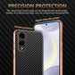 AZNS Electroplated Edge Carbon Fiber Texture Phone Case, For Samsung Galaxy S25 Edge 5G, For Samsung Galaxy S25 5G, For Samsung Galaxy S25+ 5G, For Samsung Galaxy S25 Ultra 5G, For Samsung Galaxy S23 Ultra 5G, For Samsung Galaxy S22 Ultra 5G
