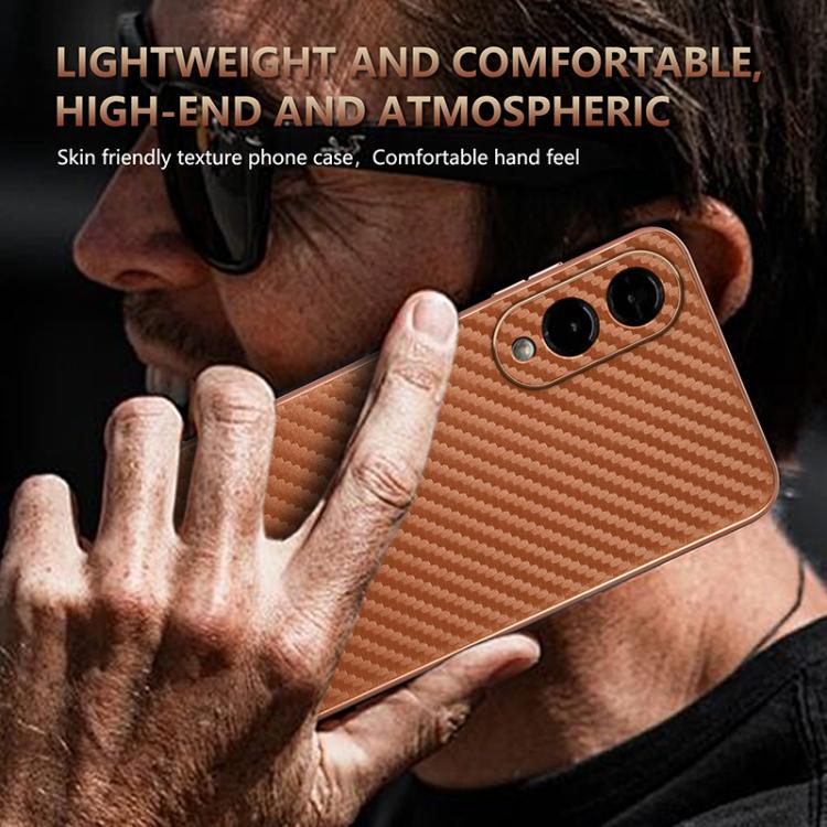 AZNS Electroplated Edge Carbon Fiber Texture Phone Case, For Samsung Galaxy S25 Edge 5G, For Samsung Galaxy S25 5G, For Samsung Galaxy S25+ 5G, For Samsung Galaxy S25 Ultra 5G, For Samsung Galaxy S23 Ultra 5G, For Samsung Galaxy S22 Ultra 5G