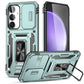 Armor PC Hybrid TPU Camera Shield Phone Case, For Samsung Galaxy S25 Edge 5G, For Samsung Galaxy S25 5G, For Samsung Galaxy S25+ 5G, For Samsung Galaxy S25 Ultra 5G, For Samsung Galaxy S24 FE 5G