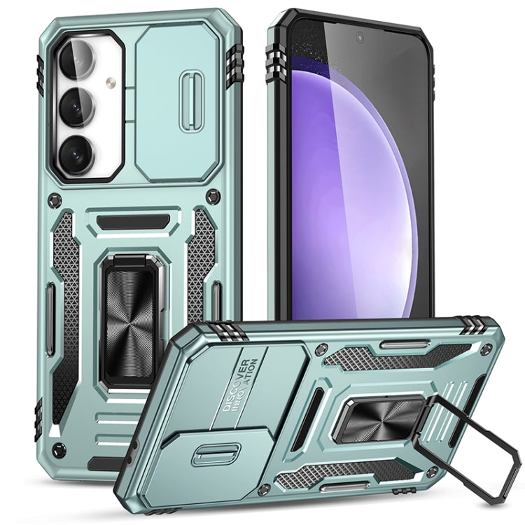 Armor PC Hybrid TPU Camera Shield Phone Case, For Samsung Galaxy S25 Edge 5G, For Samsung Galaxy S25 5G, For Samsung Galaxy S25+ 5G, For Samsung Galaxy S25 Ultra 5G, For Samsung Galaxy S24 FE 5G