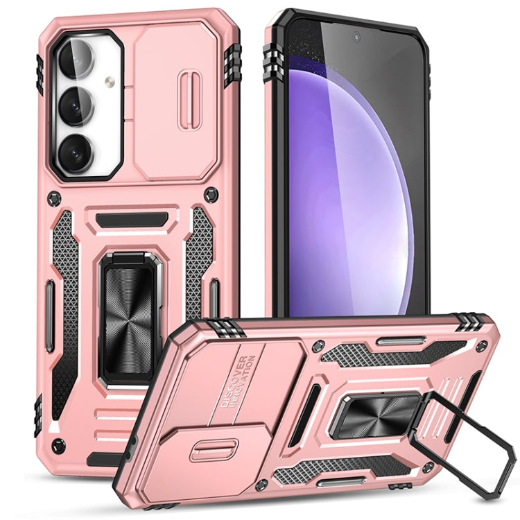 Armor PC Hybrid TPU Camera Shield Phone Case, For Samsung Galaxy S25 Edge 5G, For Samsung Galaxy S25 5G, For Samsung Galaxy S25+ 5G, For Samsung Galaxy S25 Ultra 5G, For Samsung Galaxy S24 FE 5G